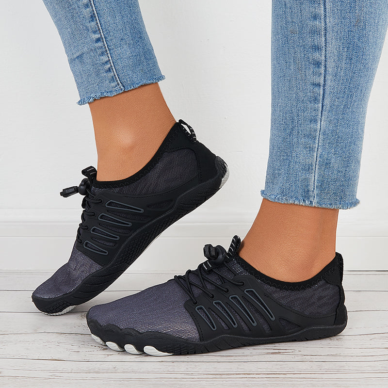 Women Splicing Knit Water Shoes Quick Drying Aqua Sneakers