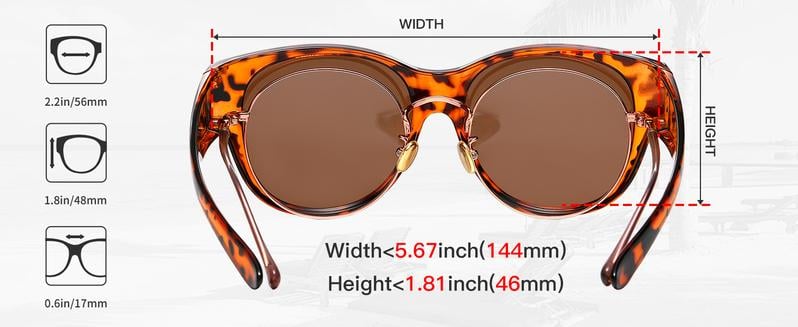 Product Introduction of Fit Over Glasses Sunglasses for Women Men, Oversized Cat Eye Sunglasses Polarized UV400 Protection Gift Trendy Outdoor Activities Driving Sunbathing 5