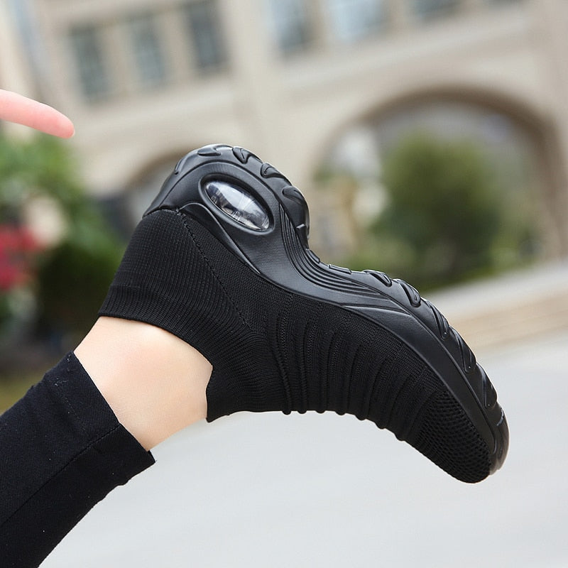 Women Fly-knit Breathable Casual Height Increasing Shoes