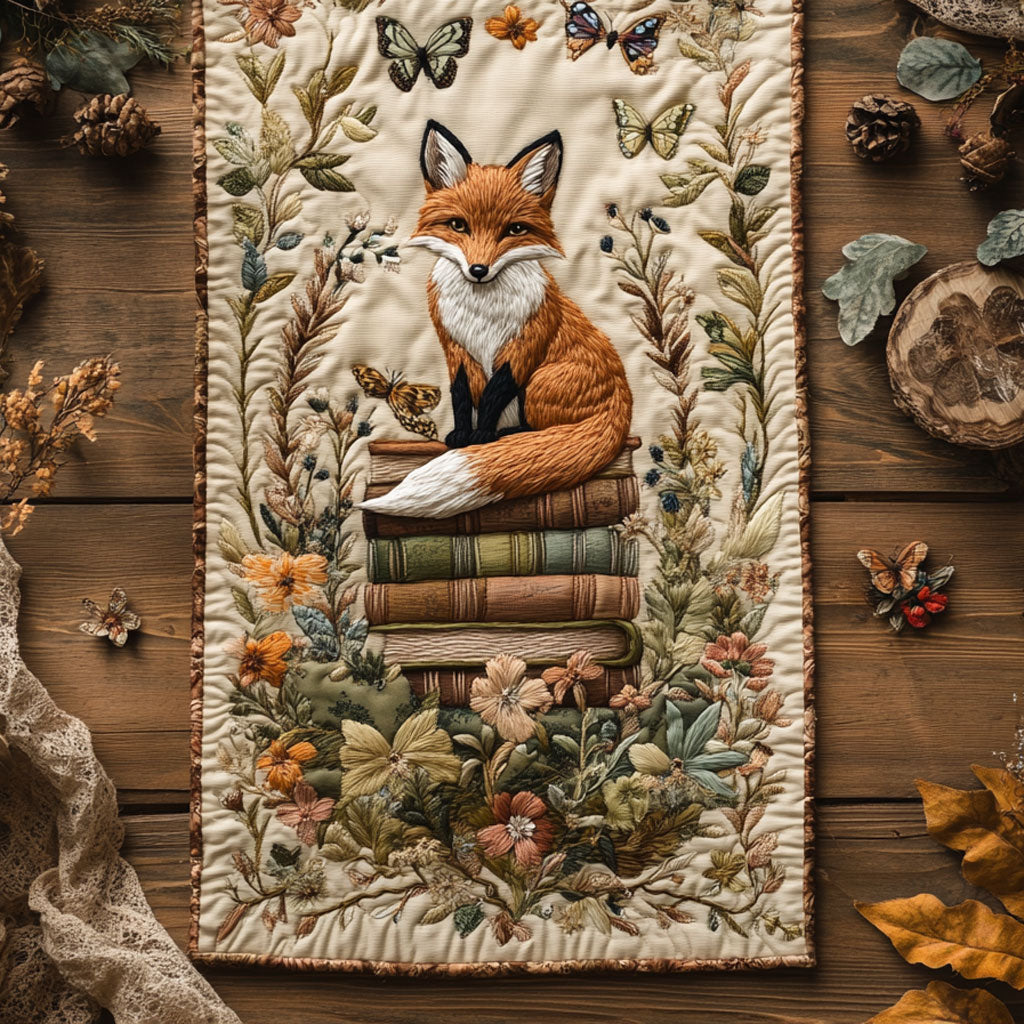 Enchanted Fox Rest WN0807040CL Quilted Table Runner