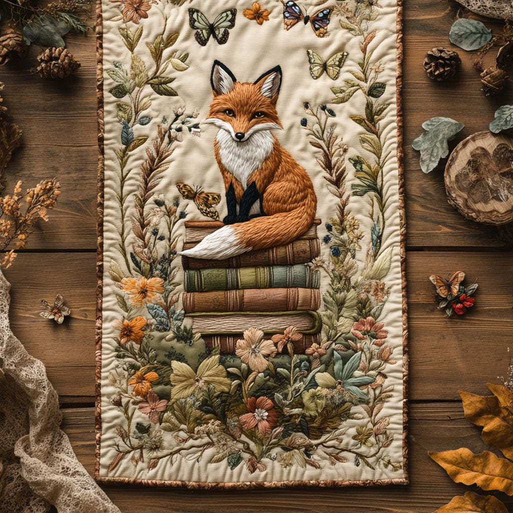 Enchanted Fox Rest WN0807040CL Quilted Table Runner