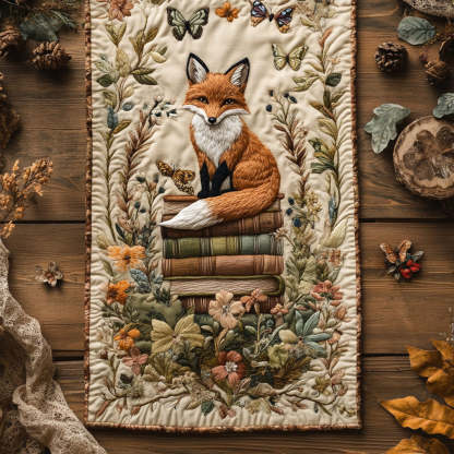 Enchanted Fox Rest WN0807040CL Quilted Table Runner