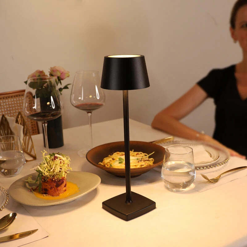 Mini Metal Cordless Table Lamp - Portable & Rechargeable Touch Dimmable Desk Light