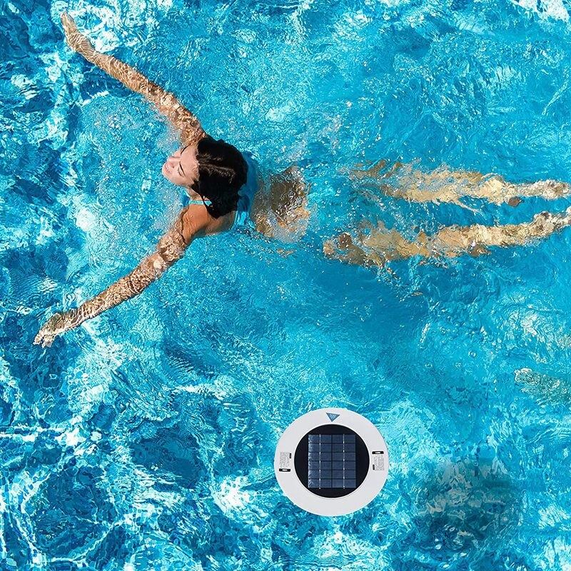 2024 Solar Pool Ionizer, Copper Silver Ion Swimming Pool Purifier Water Purifier, Kills-Algae Pool Ionizer for Outdoor Hot Tub