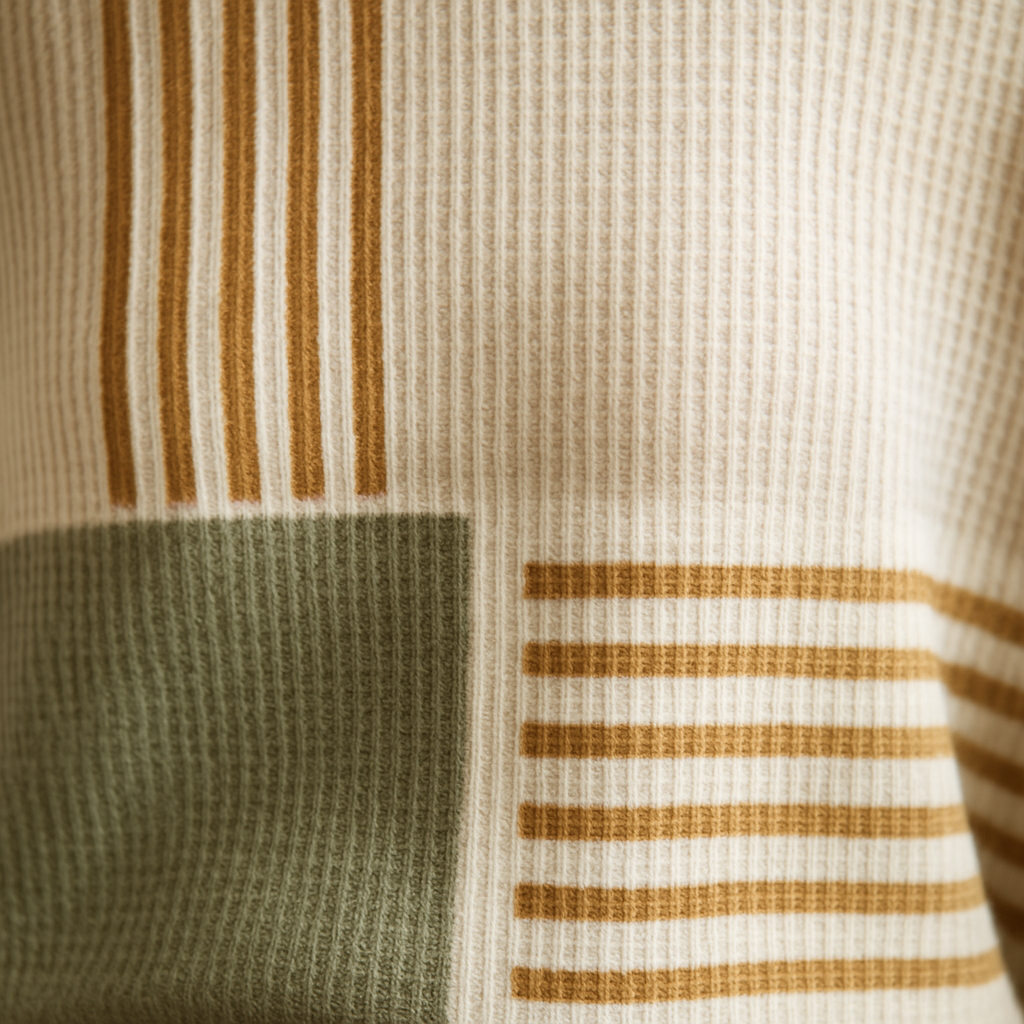 Double-Layer Waffle Knit Top