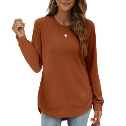 ⏰Hot Sale-Women's Sweatshirt Crewneck Curved Hem