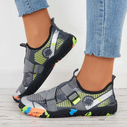 Men Buckle Decor Water Shoes Quick Drying Aqua Sneakers