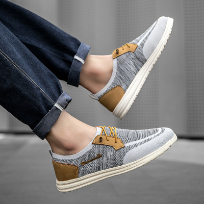 Orthopedic Casual Walking Shoes for Men - Comfortable Breathable with Arch Support, Shock Absorption, and Anti-slip Features