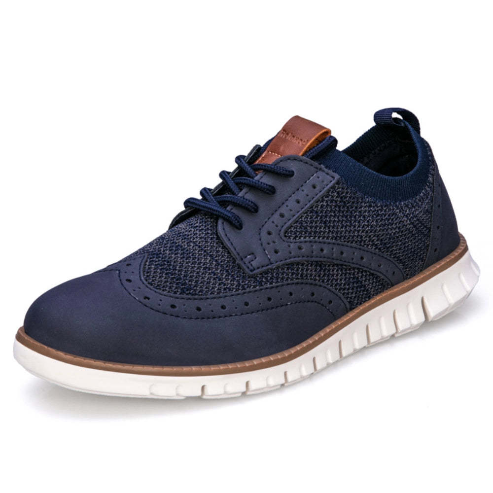Breathable Men's Two-Tone Sneakers - Lightweight Summer Shoes