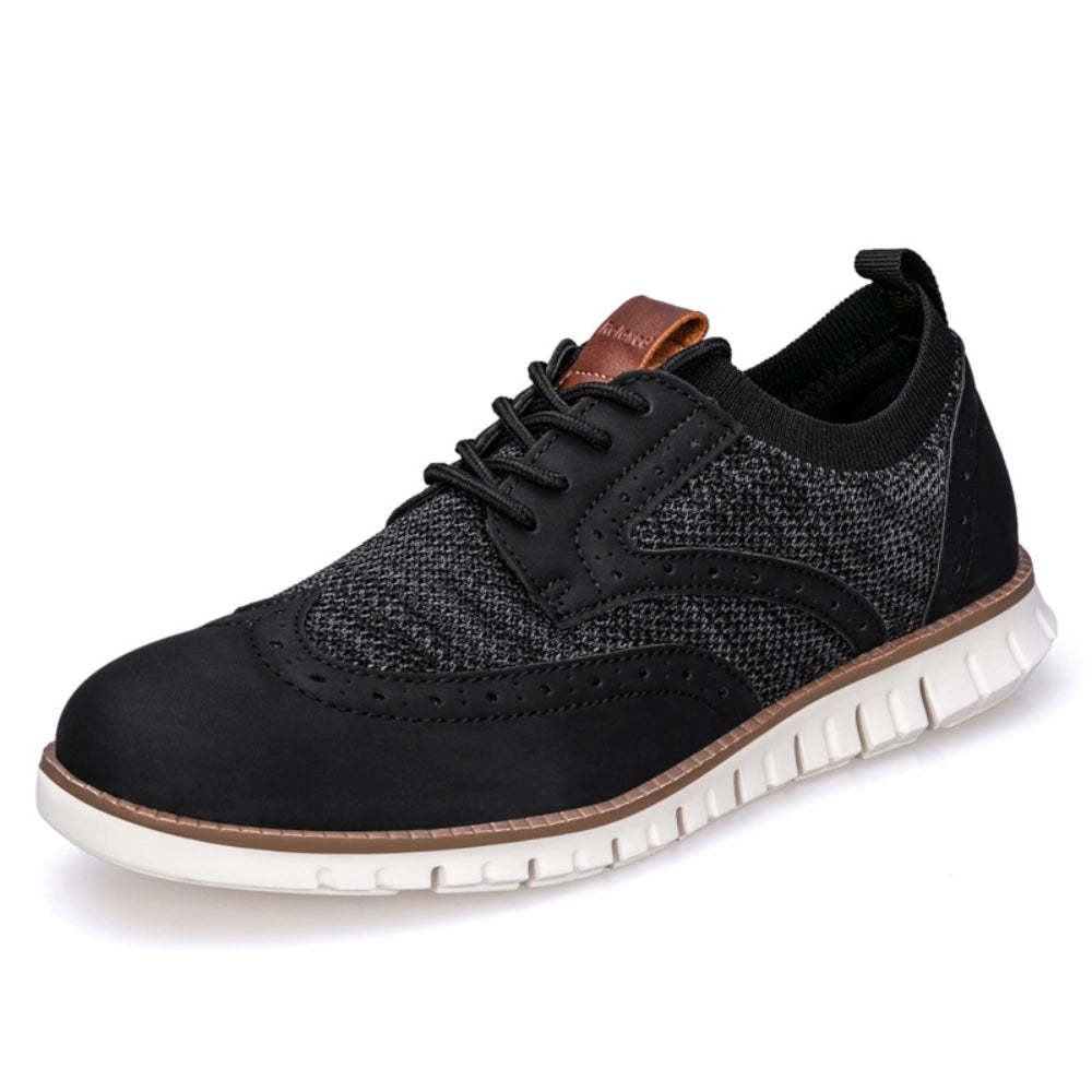 Breathable Men's Two-Tone Sneakers - Lightweight Summer Shoes
