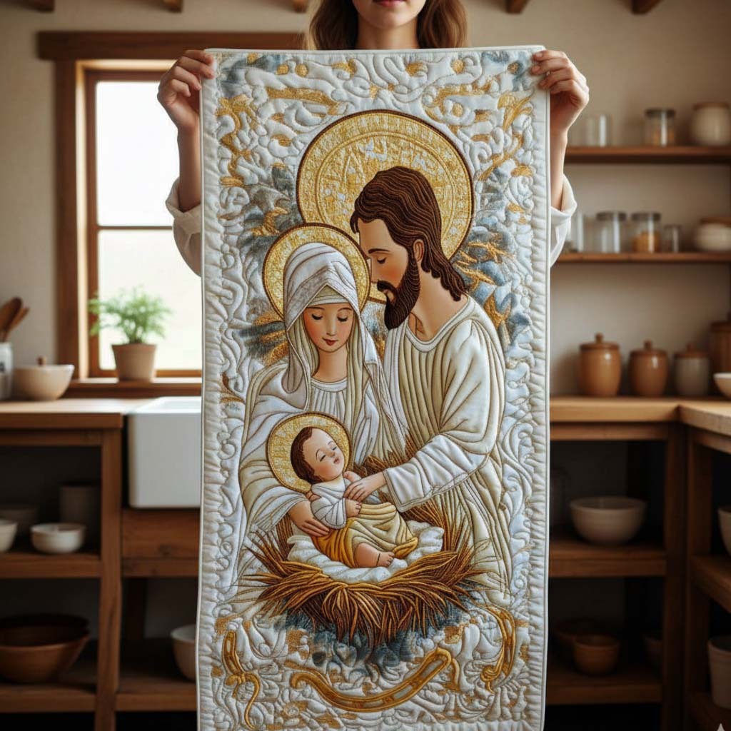 Bethlehem Starlight Quilted Table Runner NCU0NT1424