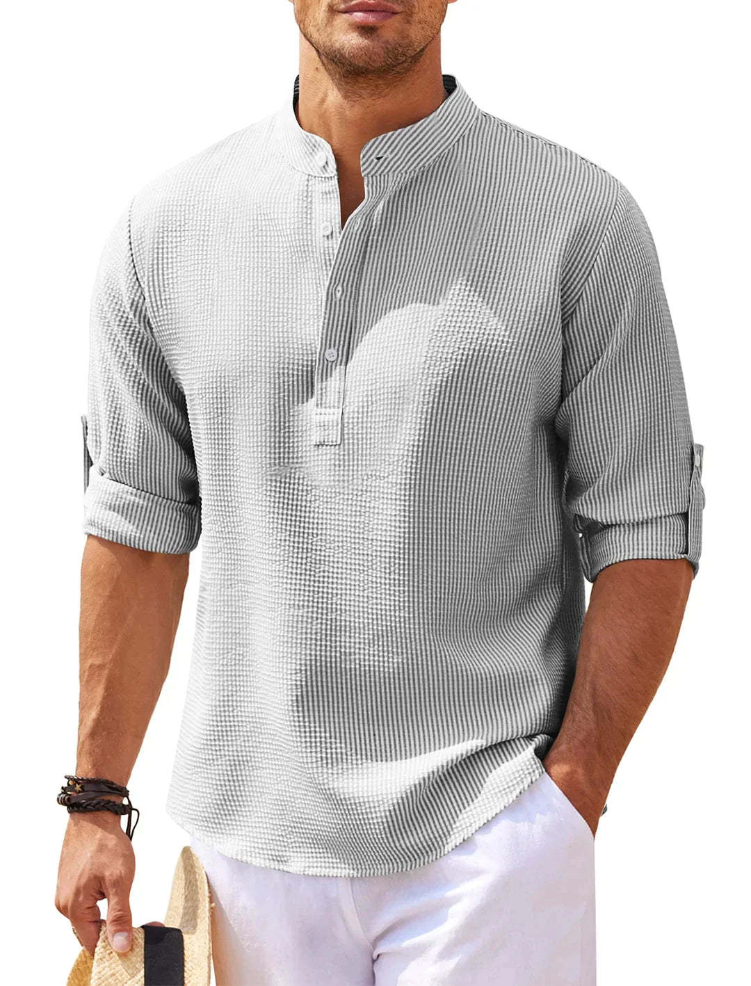 Men's simple modern utility style summer shirt