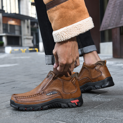 ⏰Last day 70% OFF - 2025 Hot selling men's casual thick-soled non-slip orthopedic leather boots