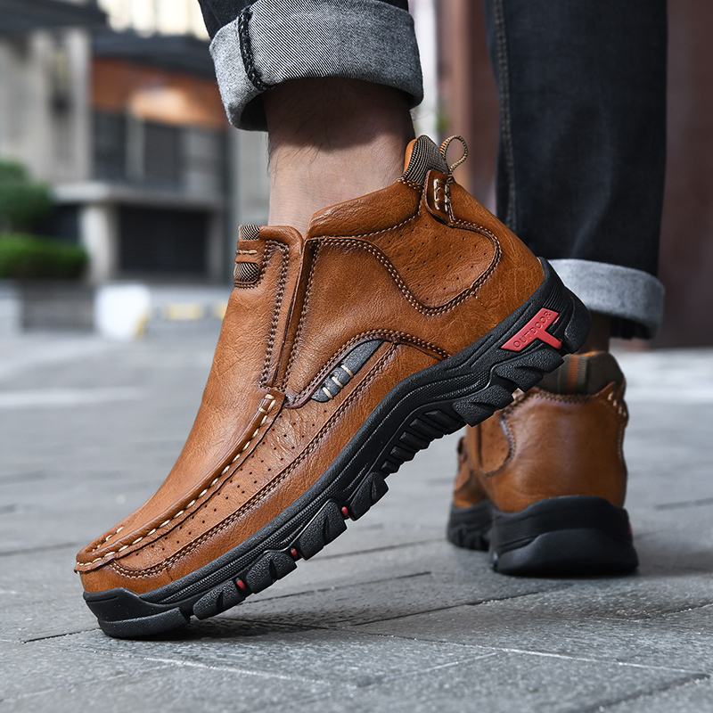 ⏰Last day 70% OFF - 2025 Hot selling men's casual thick-soled non-slip orthopedic leather boots