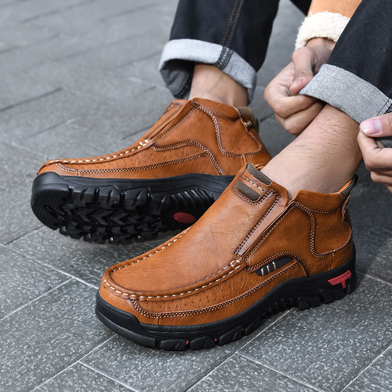 ⏰Last day 70% OFF - 2025 Hot selling men's casual thick-soled non-slip orthopedic leather boots
