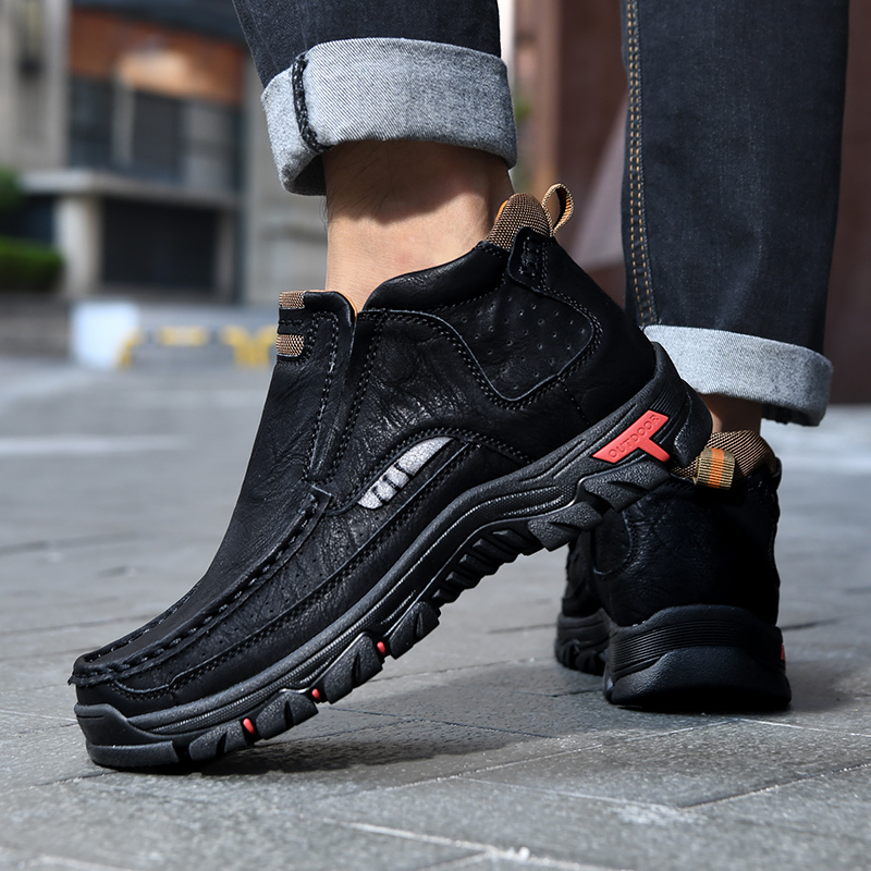 ⏰Last day 70% OFF - 2025 Hot selling men's casual thick-soled non-slip orthopedic leather boots