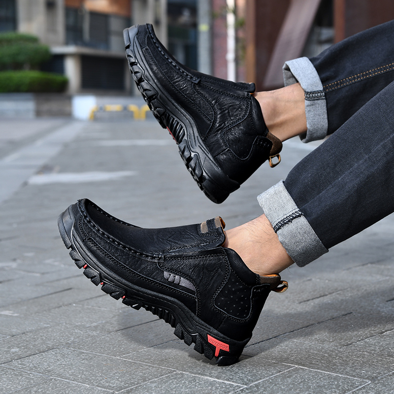 ⏰Last day 70% OFF - 2025 Hot selling men's casual thick-soled non-slip orthopedic leather boots