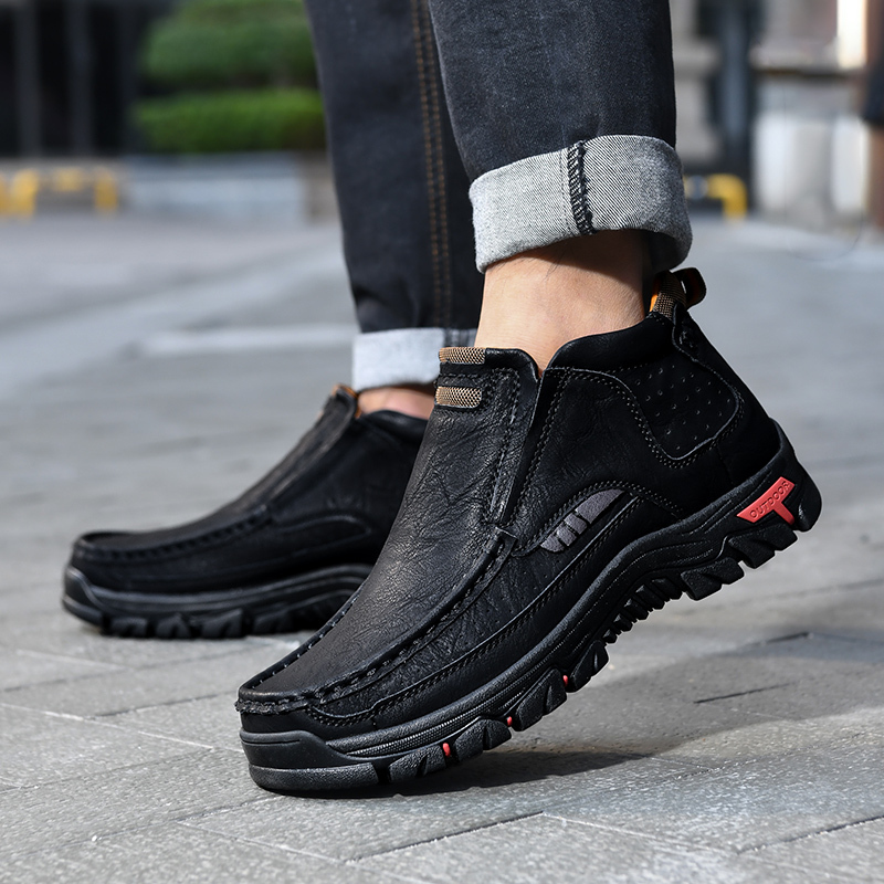 ⏰Last day 70% OFF - 2025 Hot selling men's casual thick-soled non-slip orthopedic leather boots