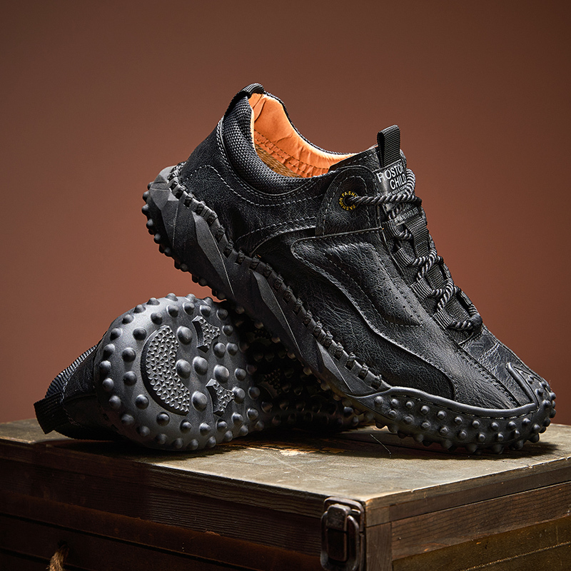 (⏰Clearance Sale-70%OFF🔥)Men’s Vintage Leather Hiking Shoes – Genuine Leather, Orthopedic Arch Support, Wide Toe Box, Waterproof, Breathable, Hand-Sewn, Non-Slip, Lightweight Shoes for Driving & Walking