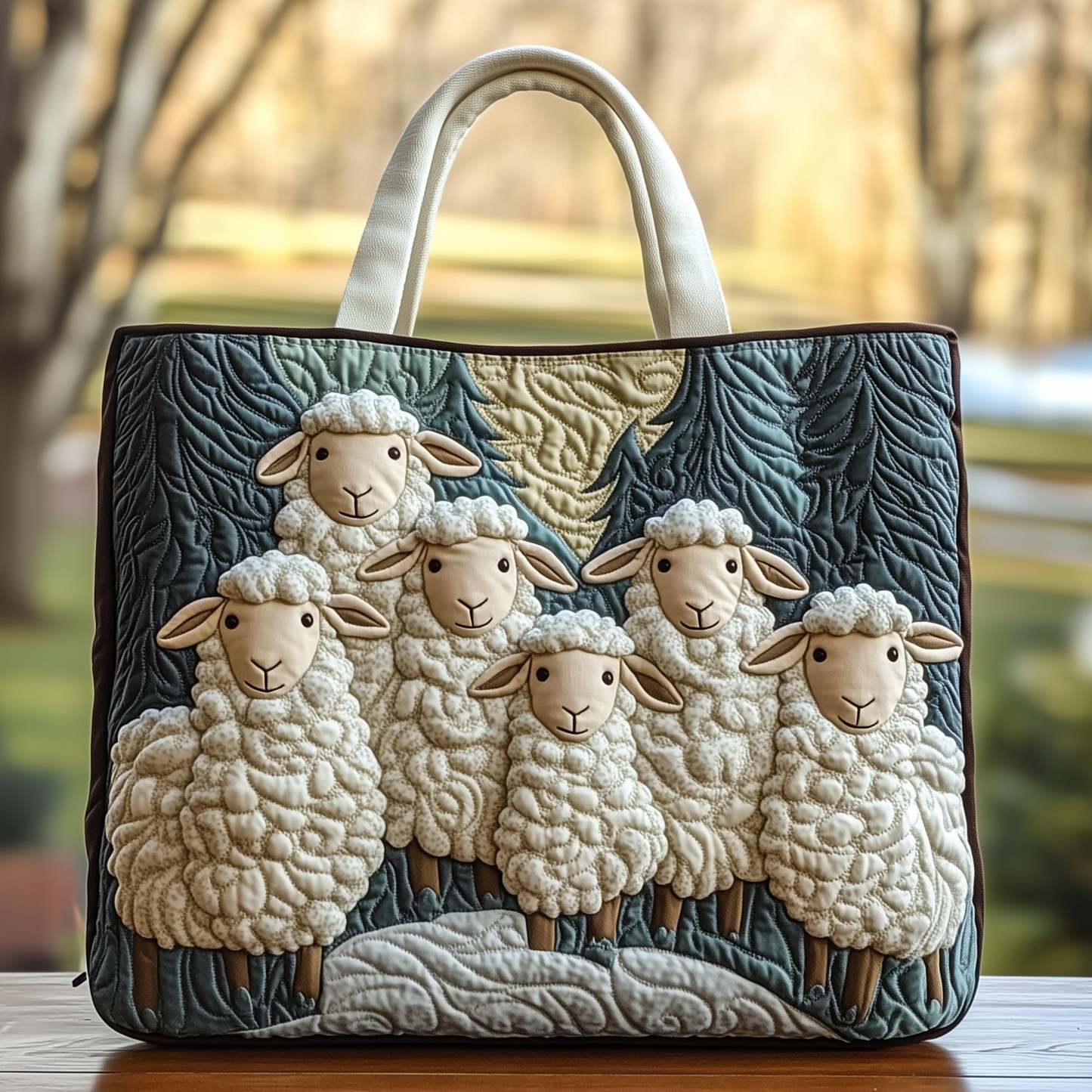 Sheep Heaven Quilted Tote Bag GFTOHD10840