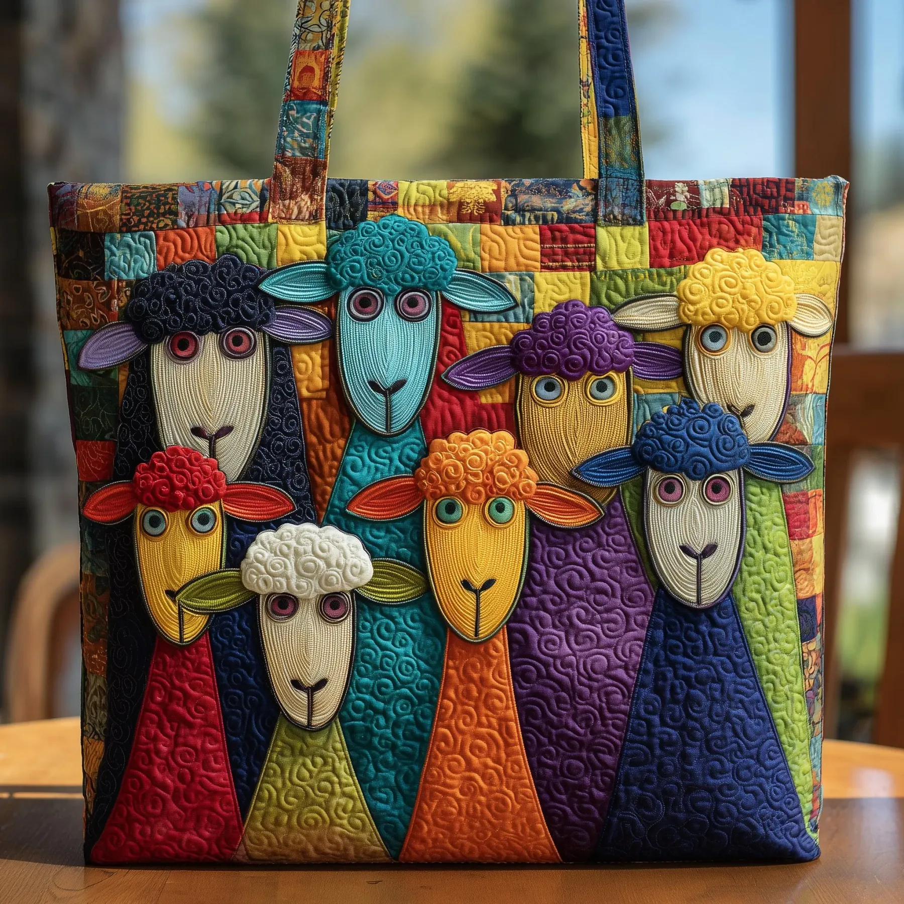 Swirl Doll Quilted Tote Bag