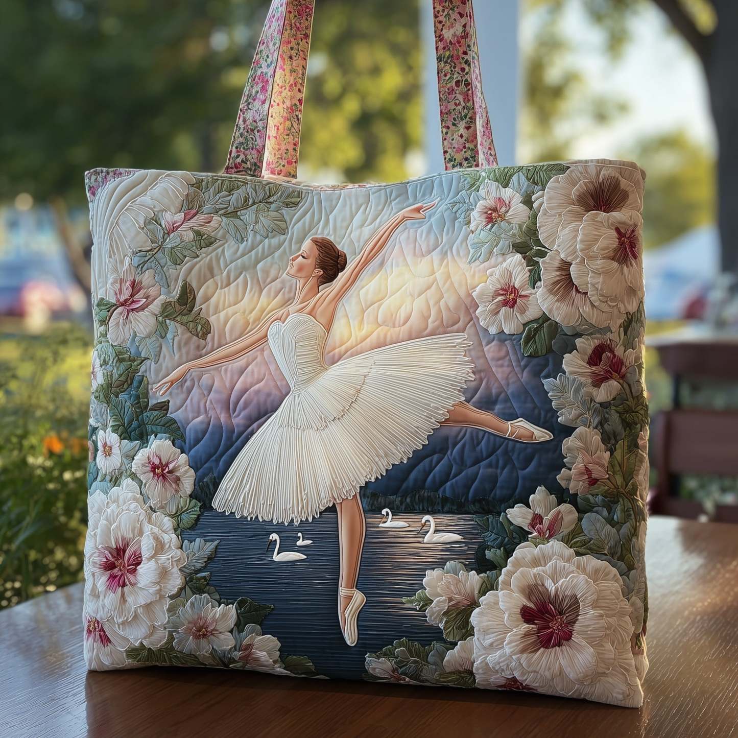 Elegant Ballerina Quilted Tote Bag GFTOHD8881