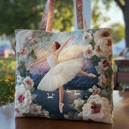 Elegant Ballerina Quilted Tote Bag GFTOHD8881
