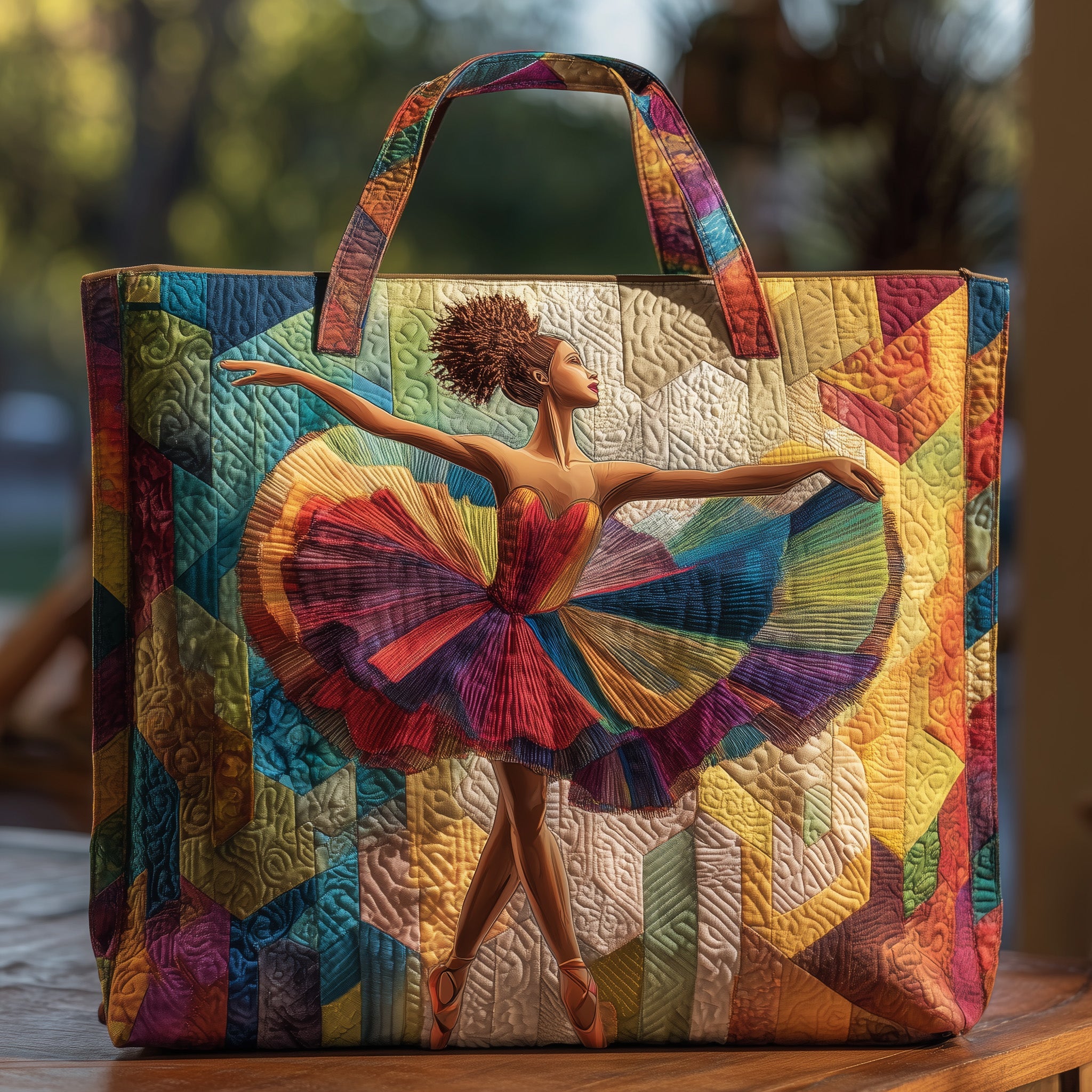 Elegant Ballerina Quilted Tote Bag GFTOHD8888