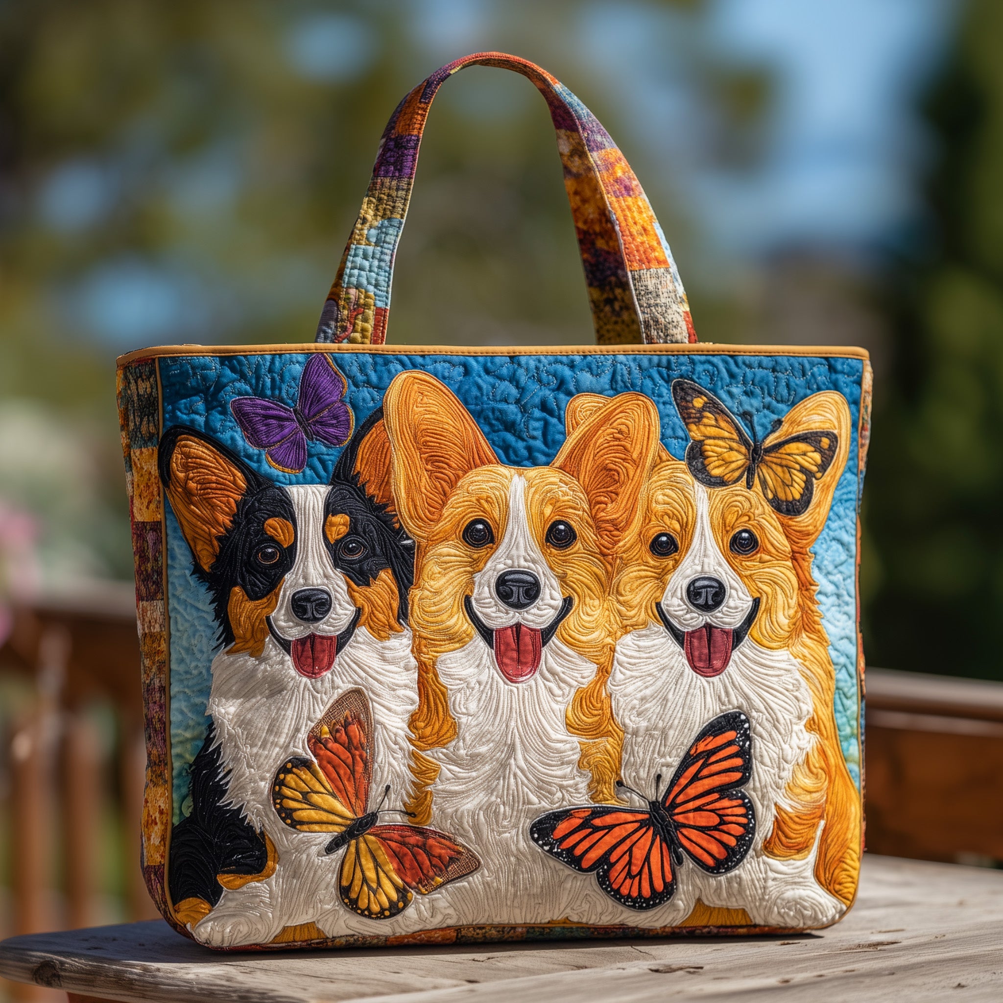 Adorable Corgi Quilted Tote Bag GFTOHD9738