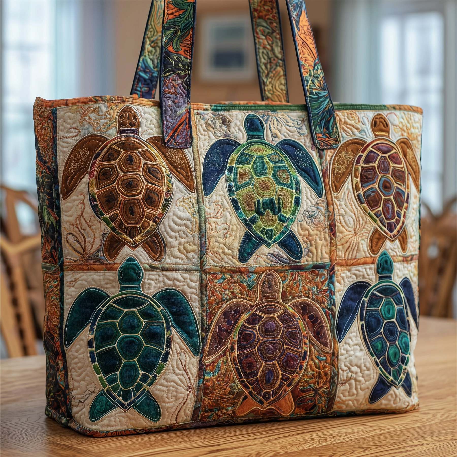 Turtle Quilted Tote Bag GFTOMA1802