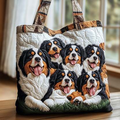 Bernese Mountain Quilted Tote Bag GFTOMA5376