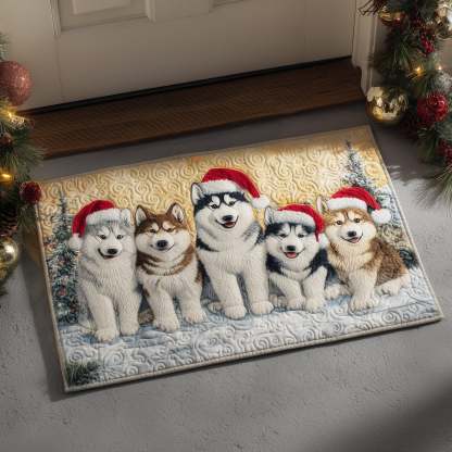 Festive Husky Doormat GFTOMA5835