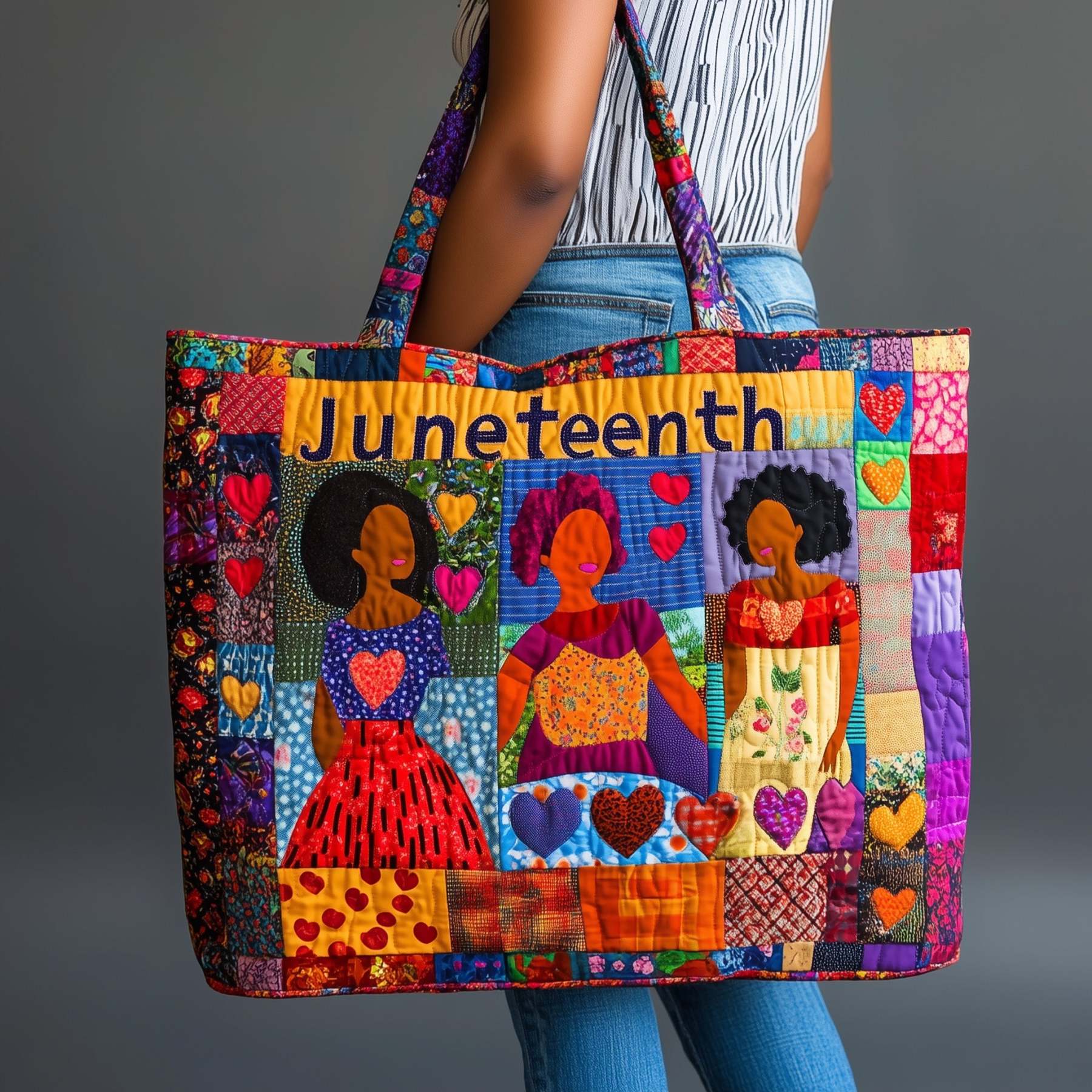 Juneteenth Quilted Tote Bag GFTONL4501