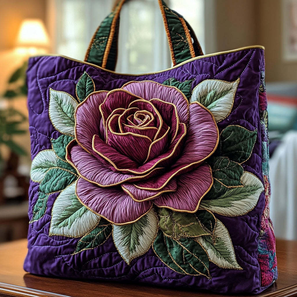 Vilolet Rose Quilted Tote Bag GFTONL4851