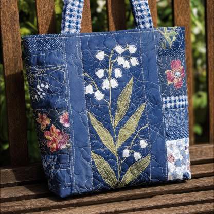 Vintage Lily Of The Valley Quilted Tote Bag GFTONL5569