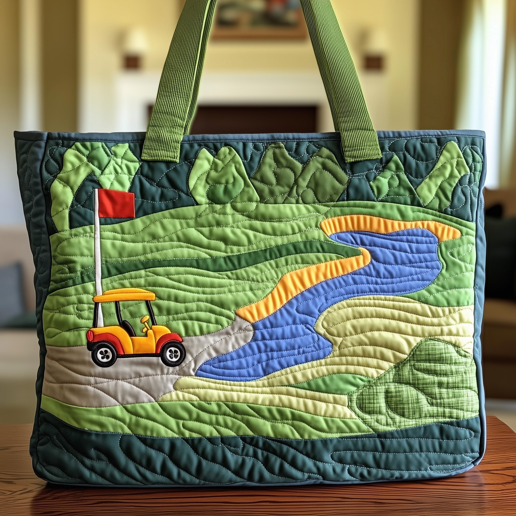 Golf Course Quilted Tote Bag GFTONT1026