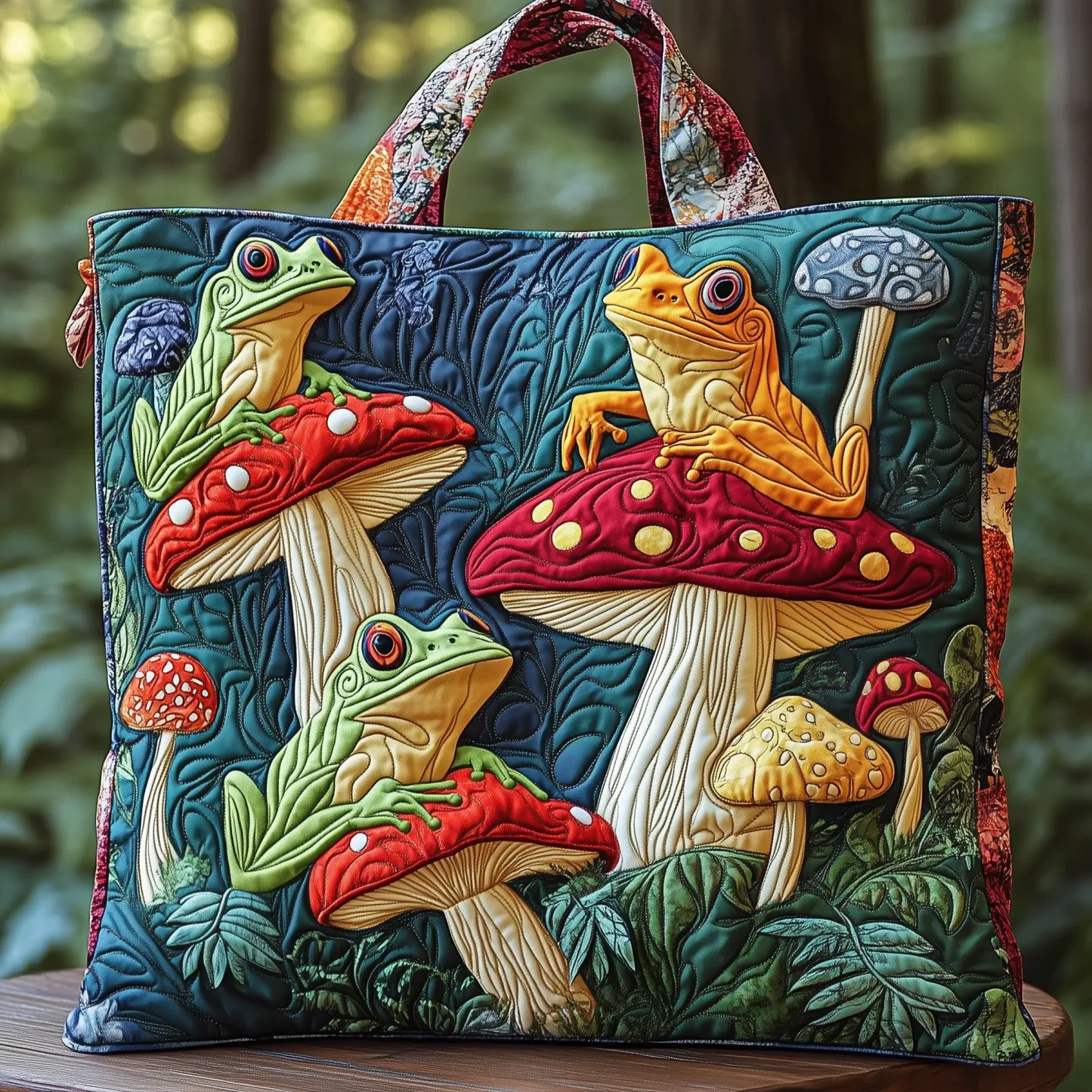 Swirl Doll Quilted Tote Bag