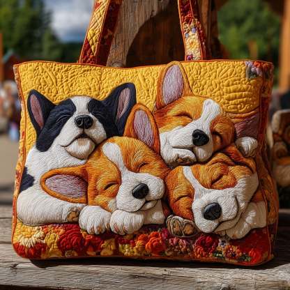 Corgi Dream Quilted Tote Bag GFTONT2337