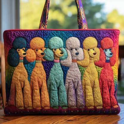 Poodle Quilted Tote Bag GFTONT2575