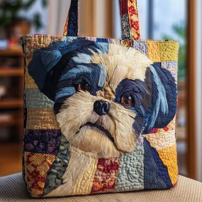 Adorable Shih Tzu Quilted Tote Bag GFTONT2581