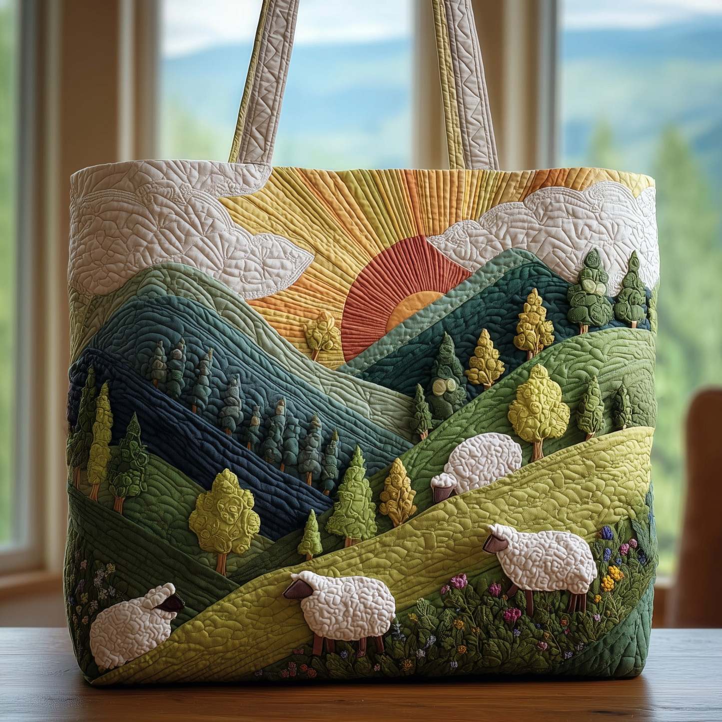 Woolly Whispers Quilted Tote Bag GFTOTP9556