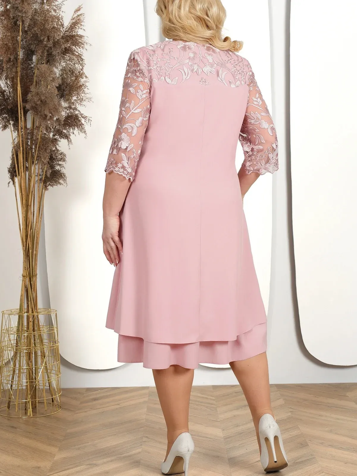 Sheer Breeze Layered Lace Dress