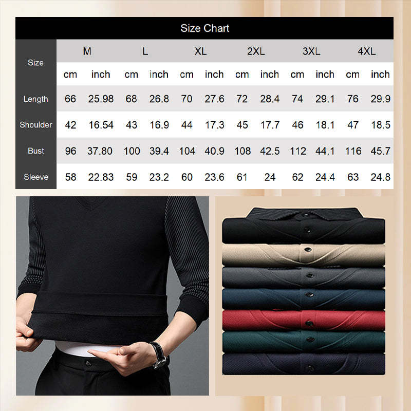 🎁 Hot Sale 49% OFF 🔥Striped Lapel Fake Two-Piece Shirt