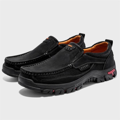 Orthopedic Walking Genuine Leather Slip On Loafers