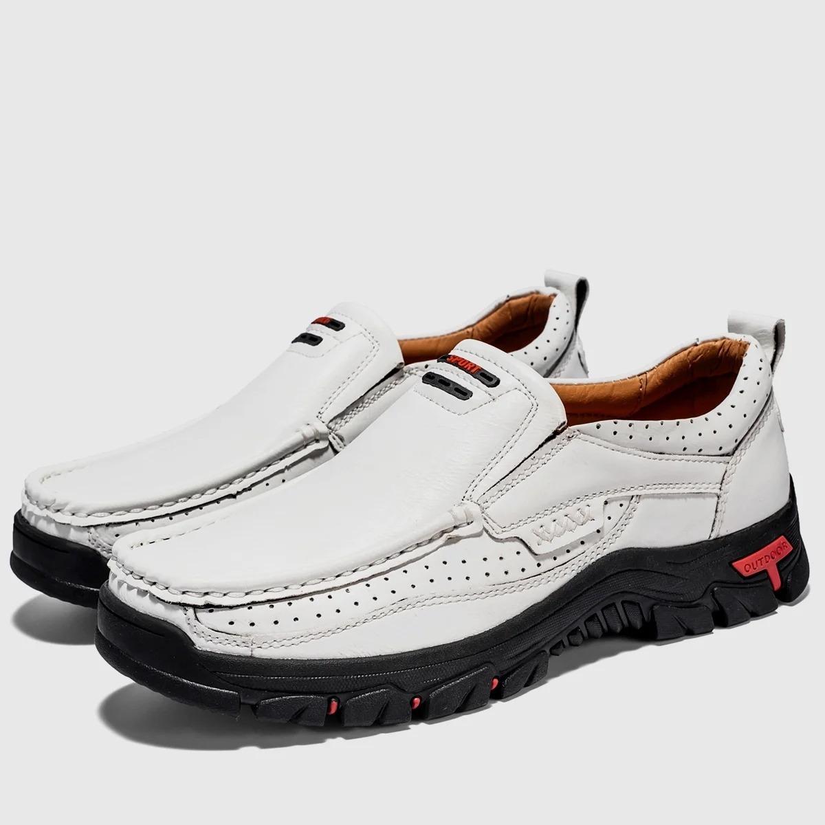 Orthopedic Walking Genuine Leather Slip On Loafers