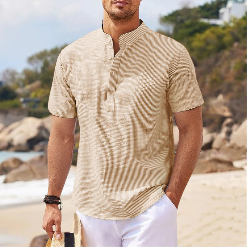 Men's simple modern utility style summer shirt