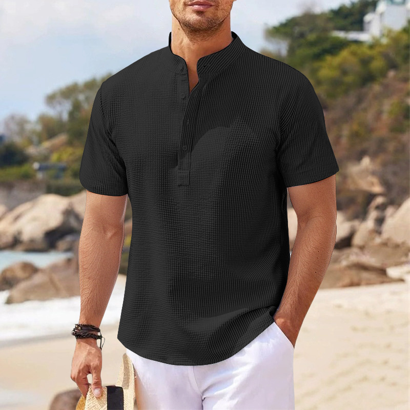 Men's simple modern utility style summer shirt