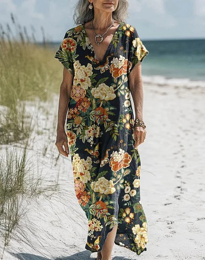 Comfortable Cotton Linen Boho Dress