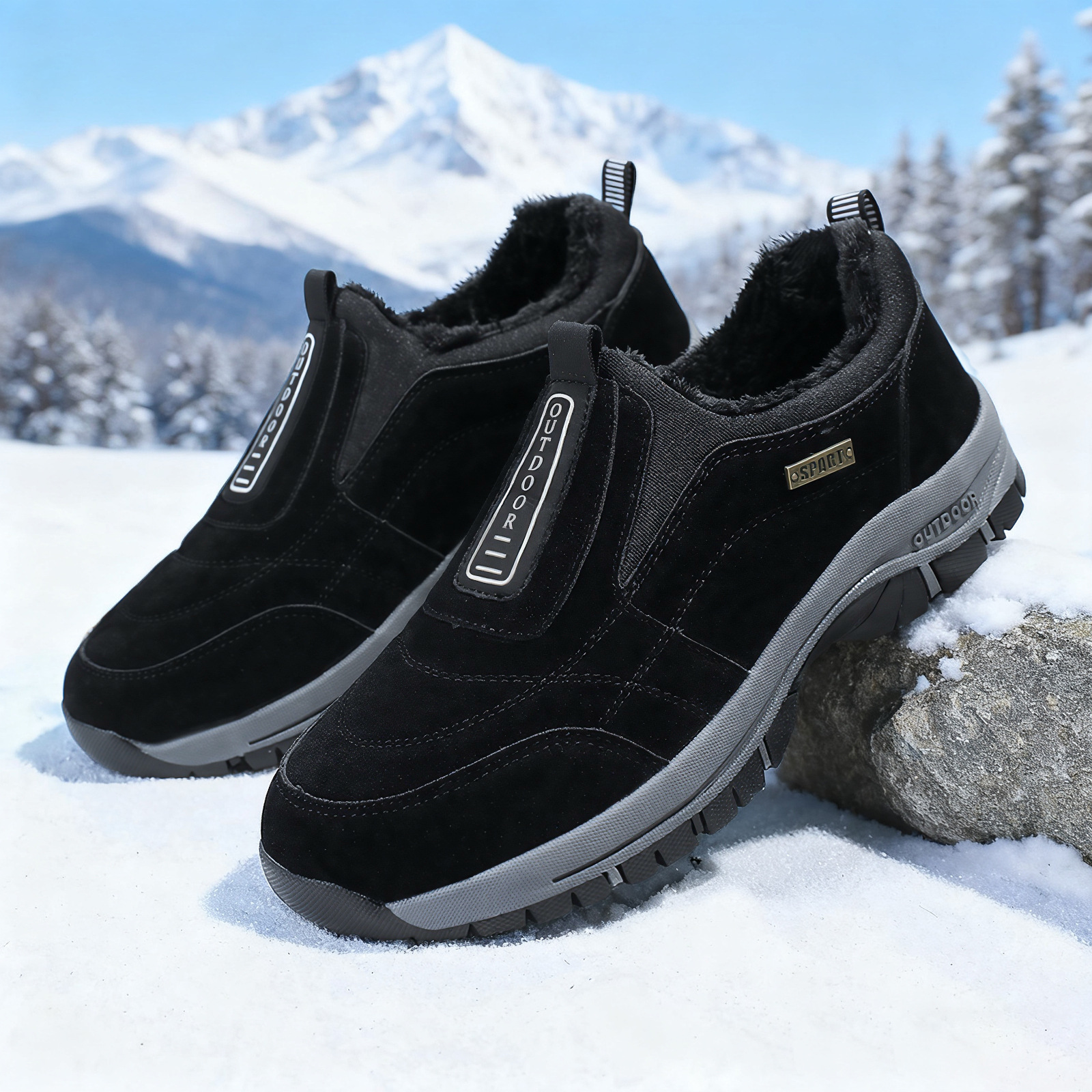 (🔥Hot Sale-Fleece Style) Men's Comfortable Waterproof Anti-Slip Orthopedic Walking Shoes