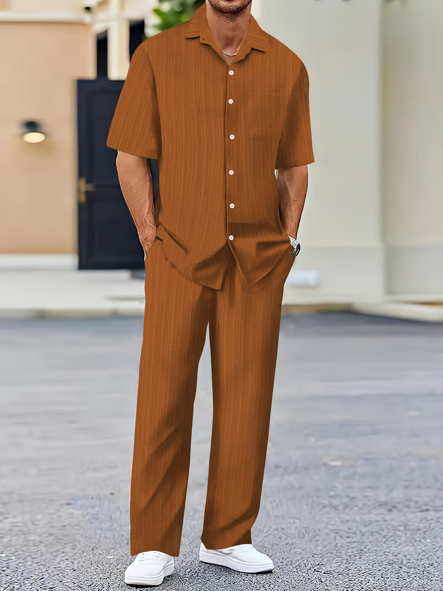 Casual Loose Fit Shirt Sets